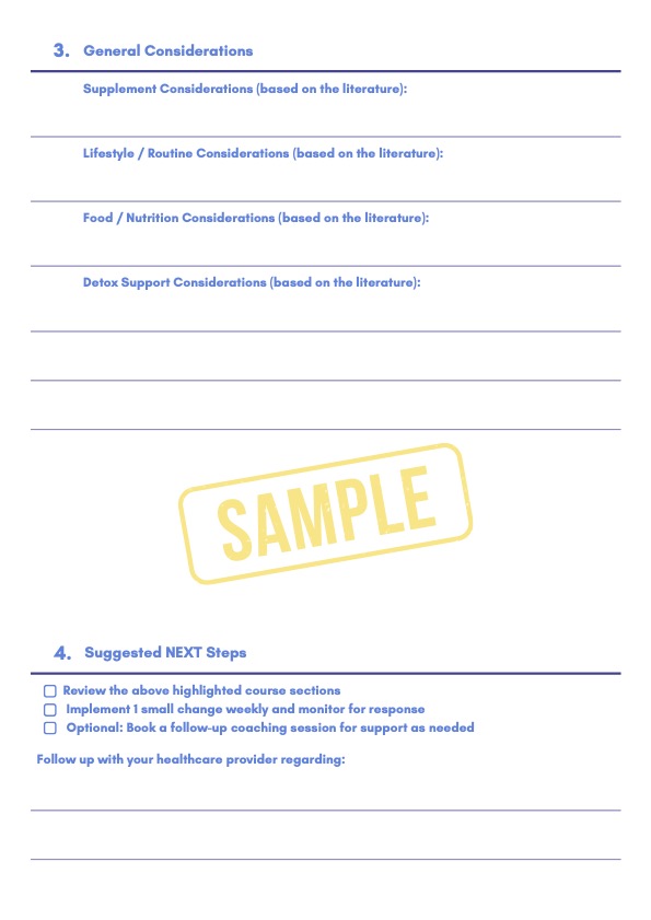 Functional Health Roadmap