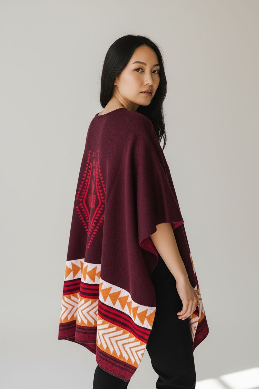 Crimson Andes Poncho