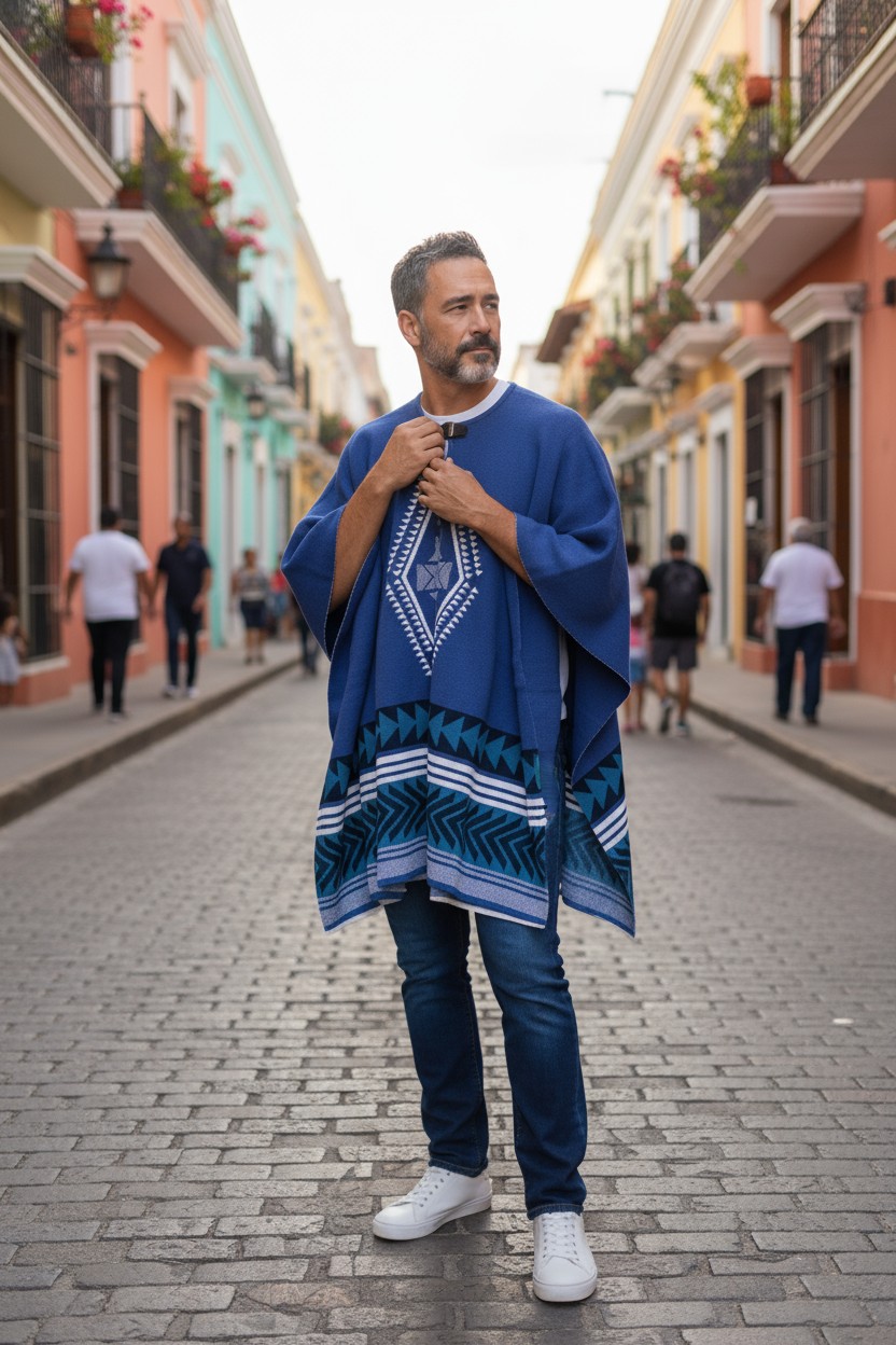 Blue Galapagos Poncho
