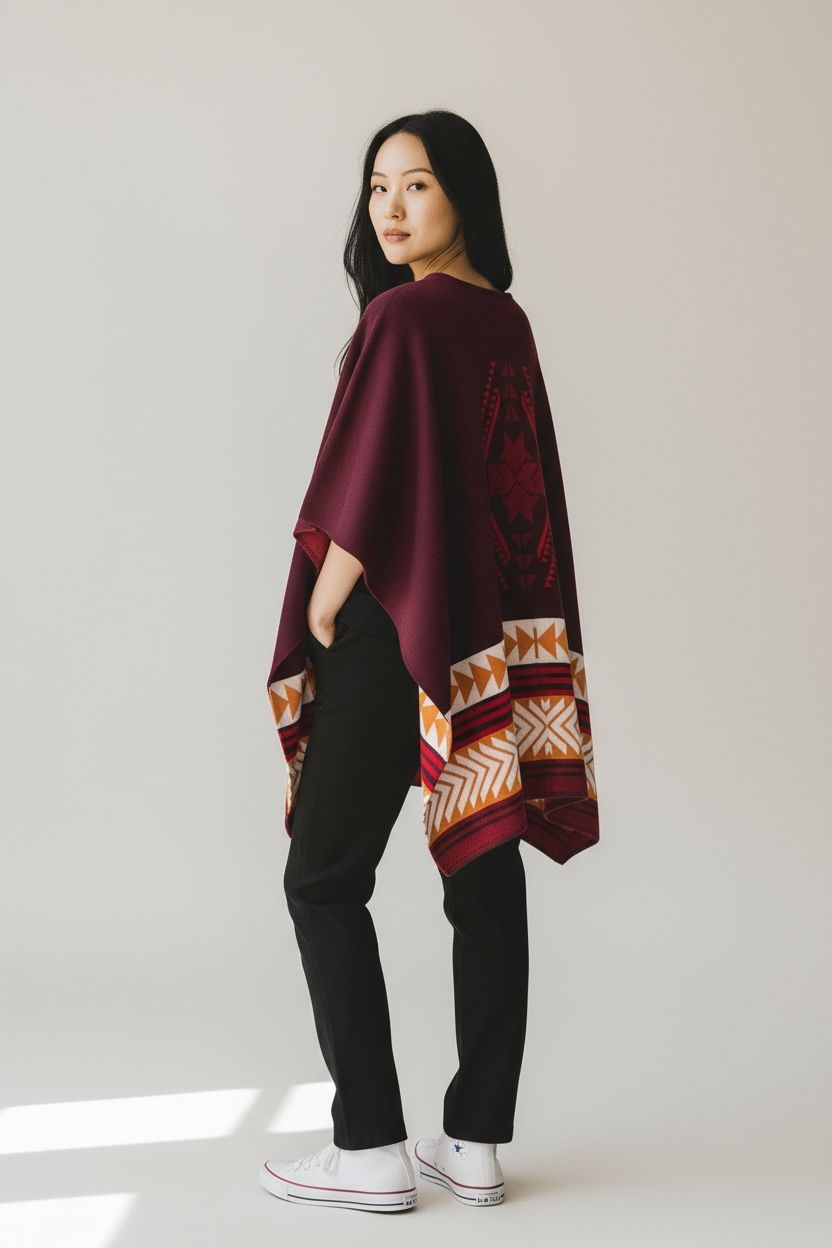 Crimson Andes Poncho