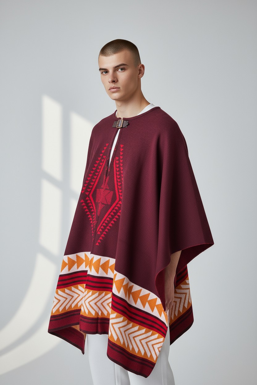 Crimson Andes Poncho