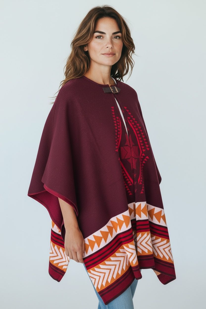 Crimson Andes Poncho