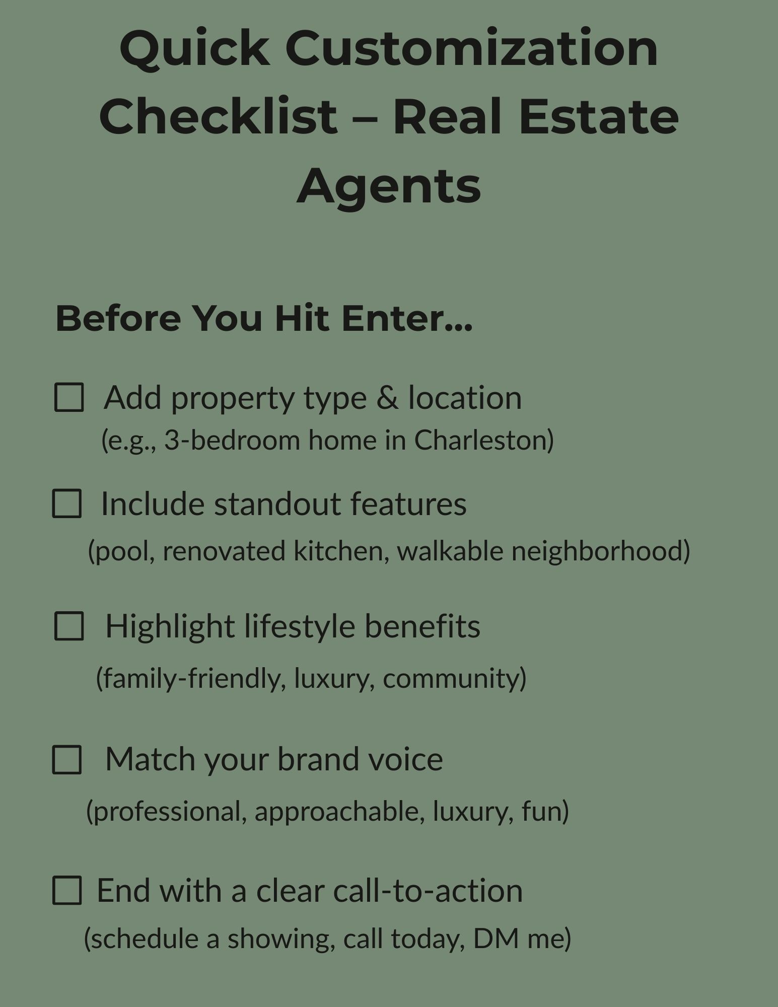  AI Prompt Starter Pack – Real Estate Agents