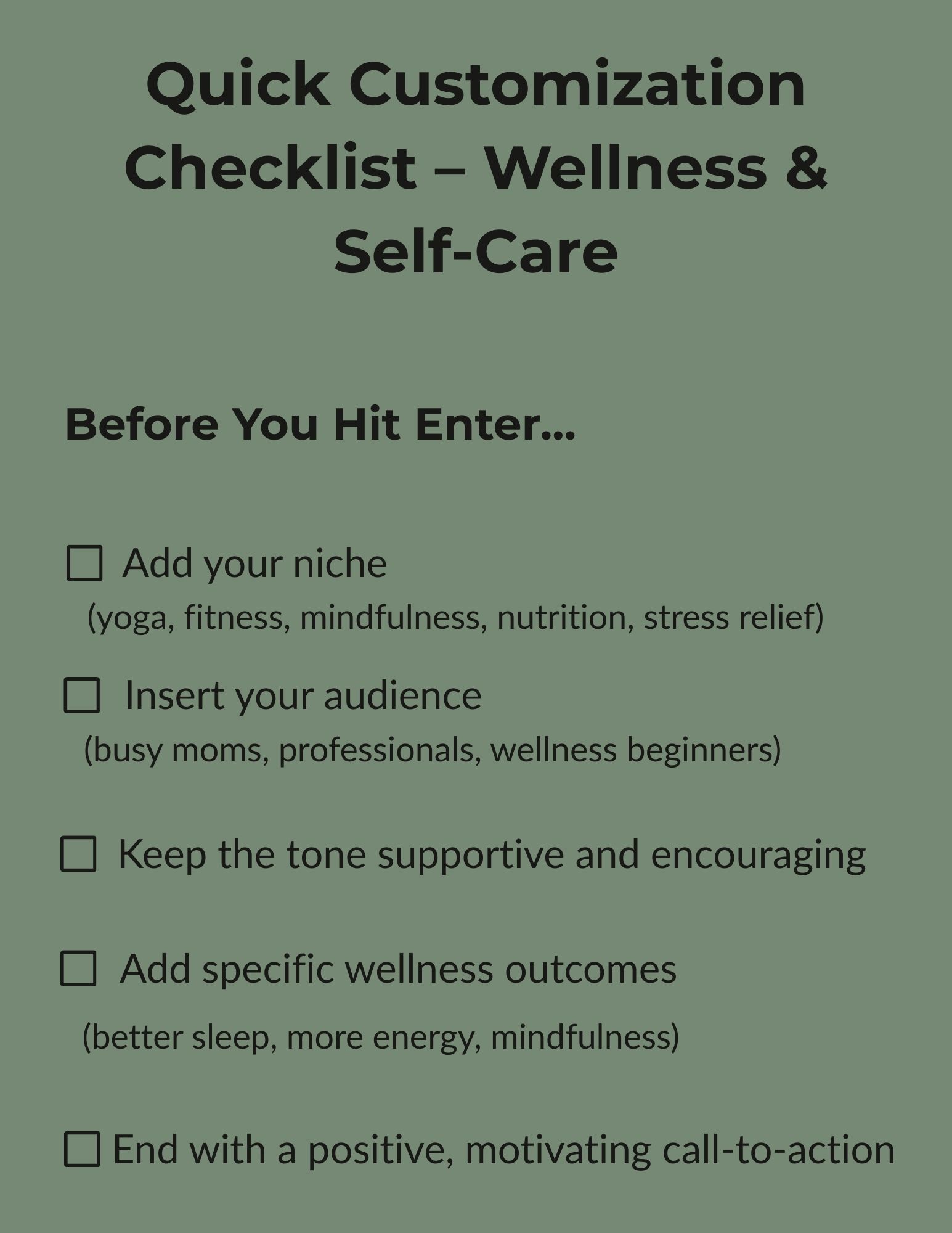 AI Prompt Starter Pack – Wellness & Self-Care