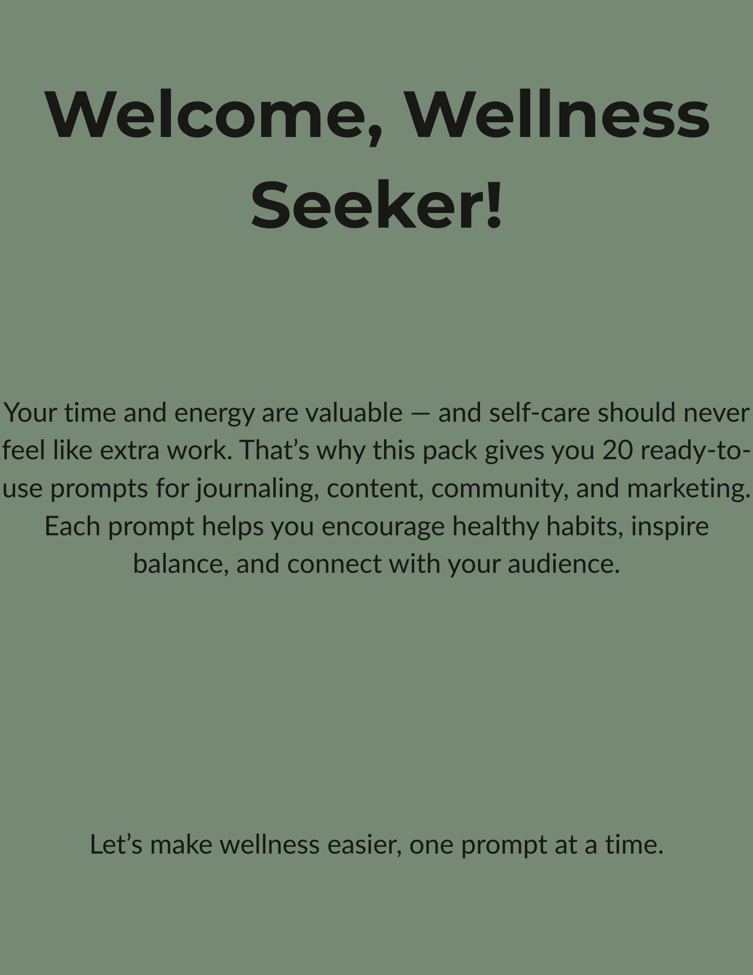AI Prompt Starter Pack – Wellness & Self-Care