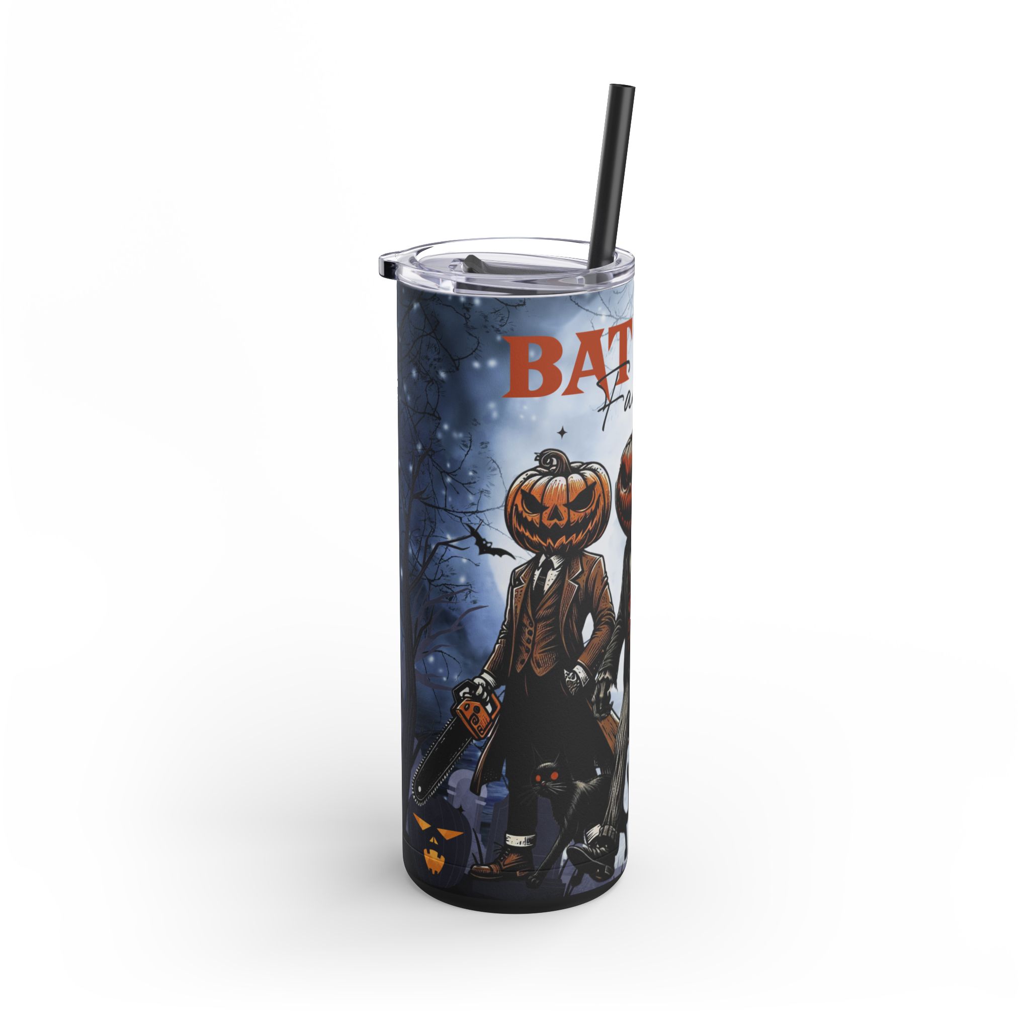 Halloween Novelty Creepy Bat Boy Club Pumpkin-Head Tumbler