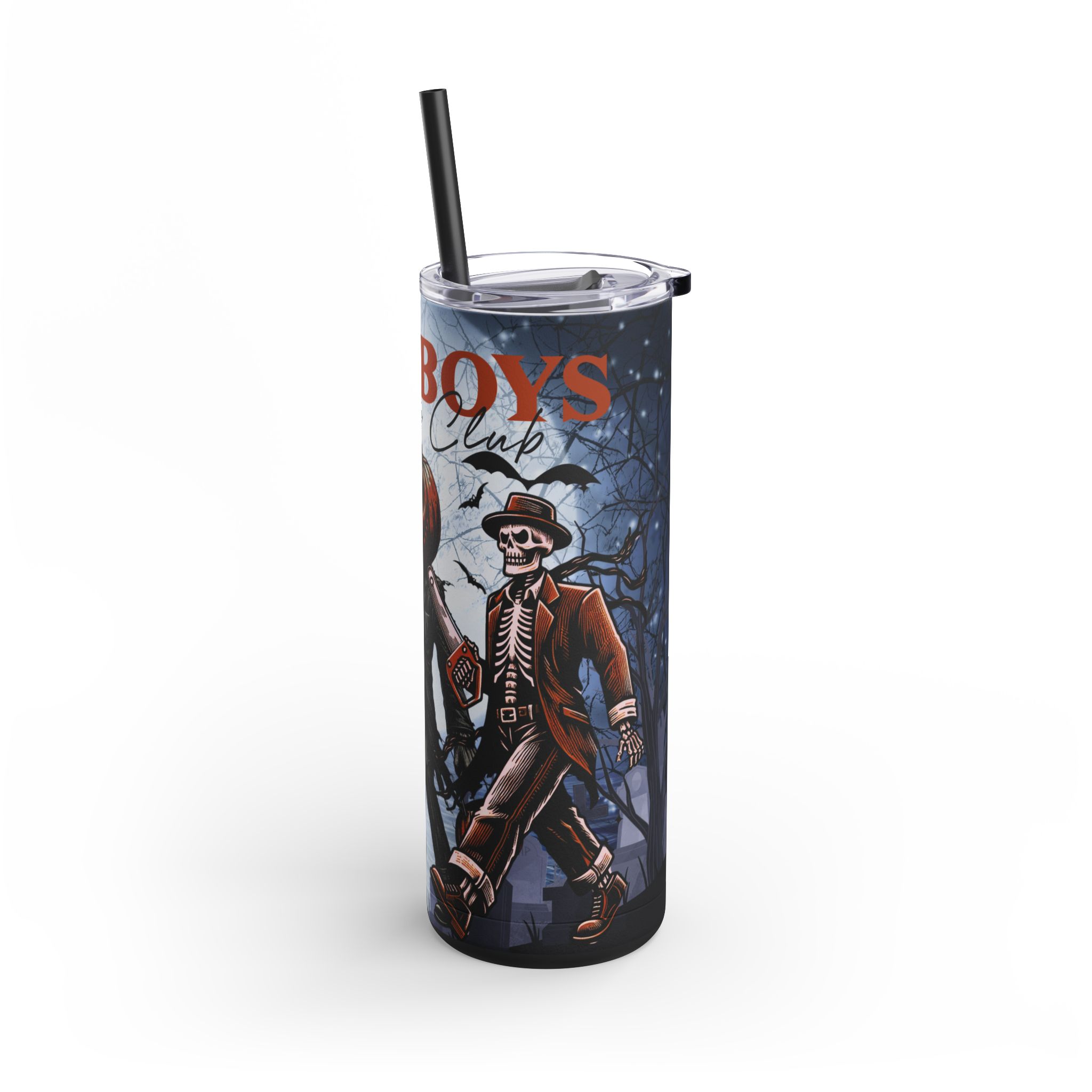 Halloween Novelty Creepy Bat Boy Club Pumpkin-Head Tumbler