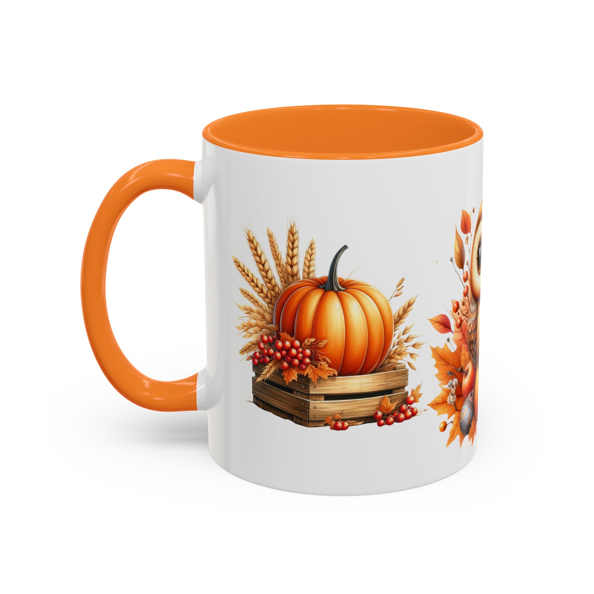 Autumn Owl Pumpkin Patch Ceramic Mug