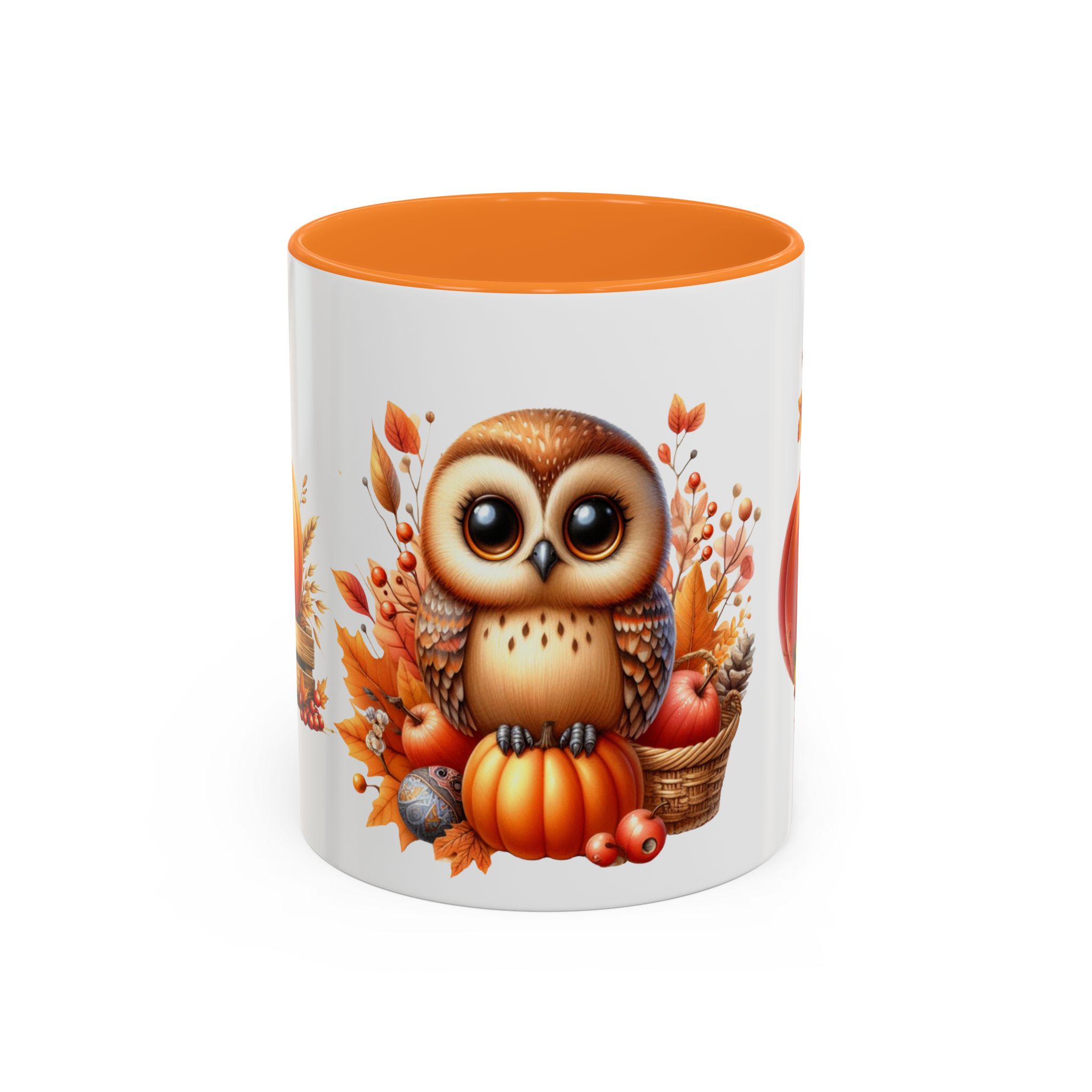 Autumn Owl Pumpkin Patch Ceramic Mug