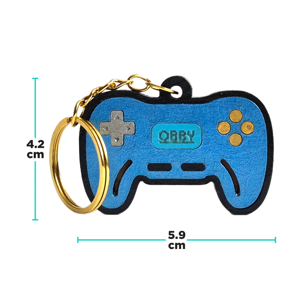 Llavero gamer control azul