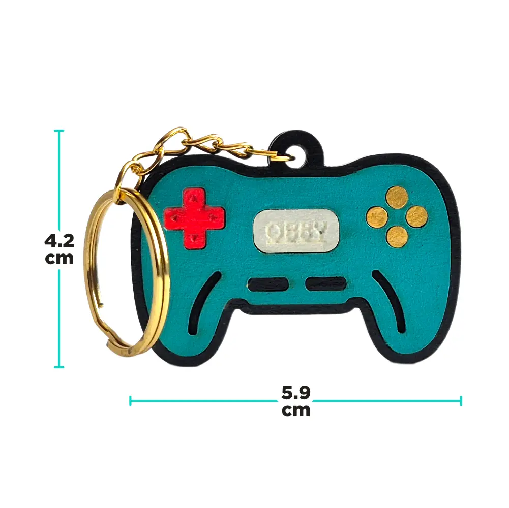 Llavero Control Gamer turquesa