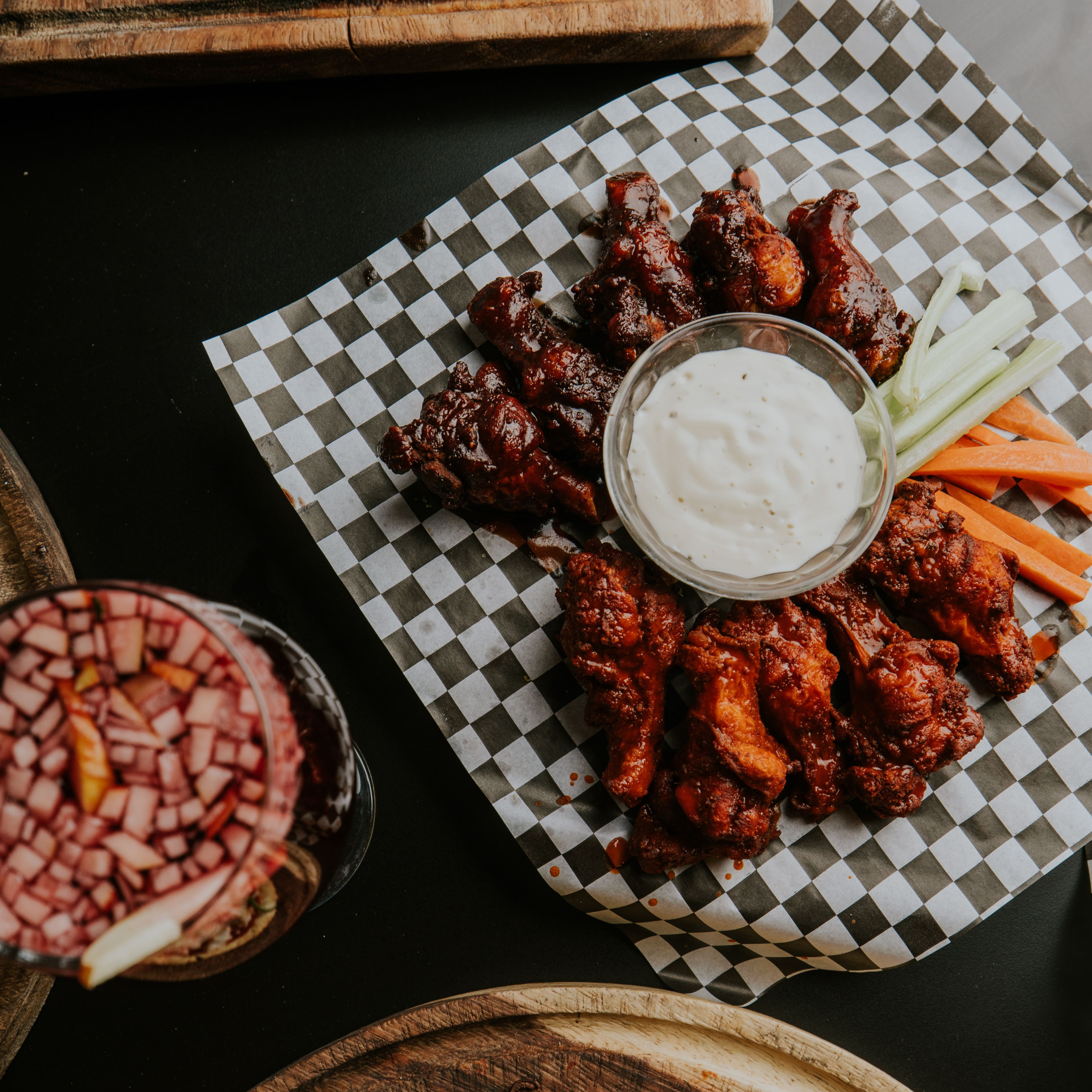 Spicy Chicken Wings with cheese dip - Quick & Easy Recipe