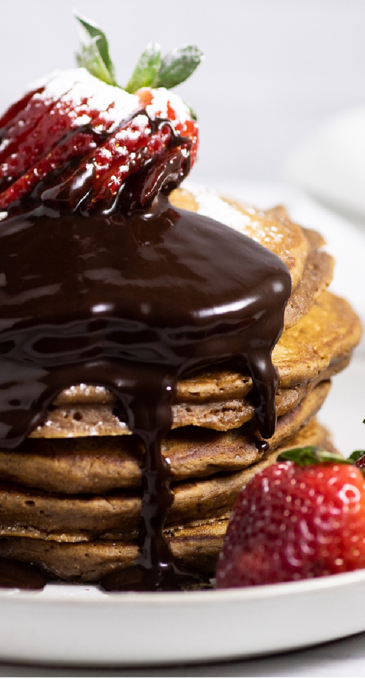 Chocolate Drizzled Pancakes - Quick & Easy Recipe