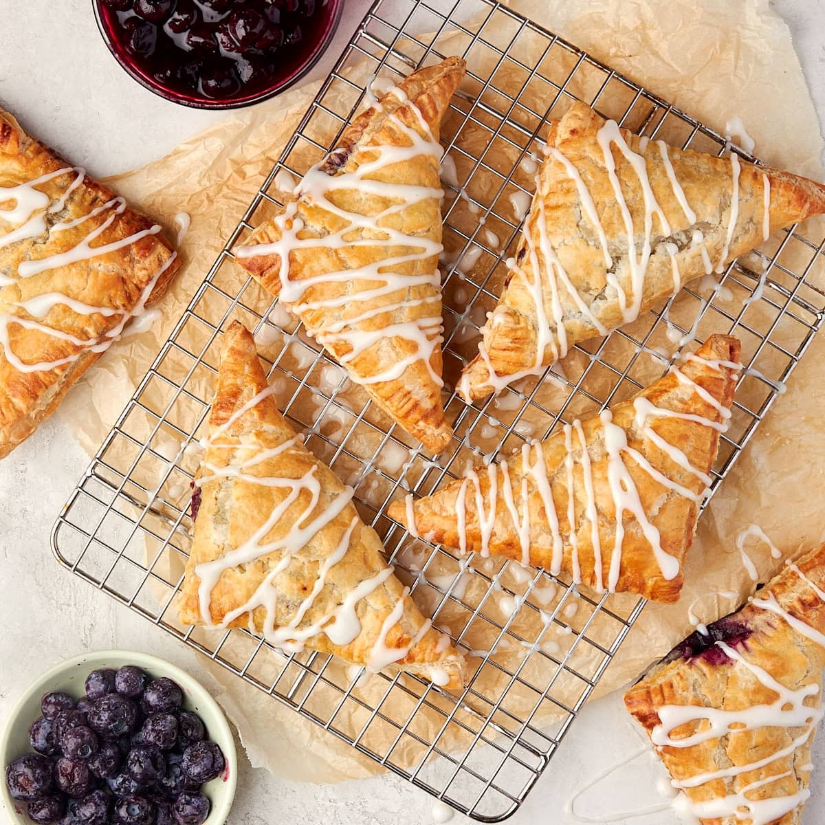 Blueberry Pastry Turnovers - Quick & Easy Recipe