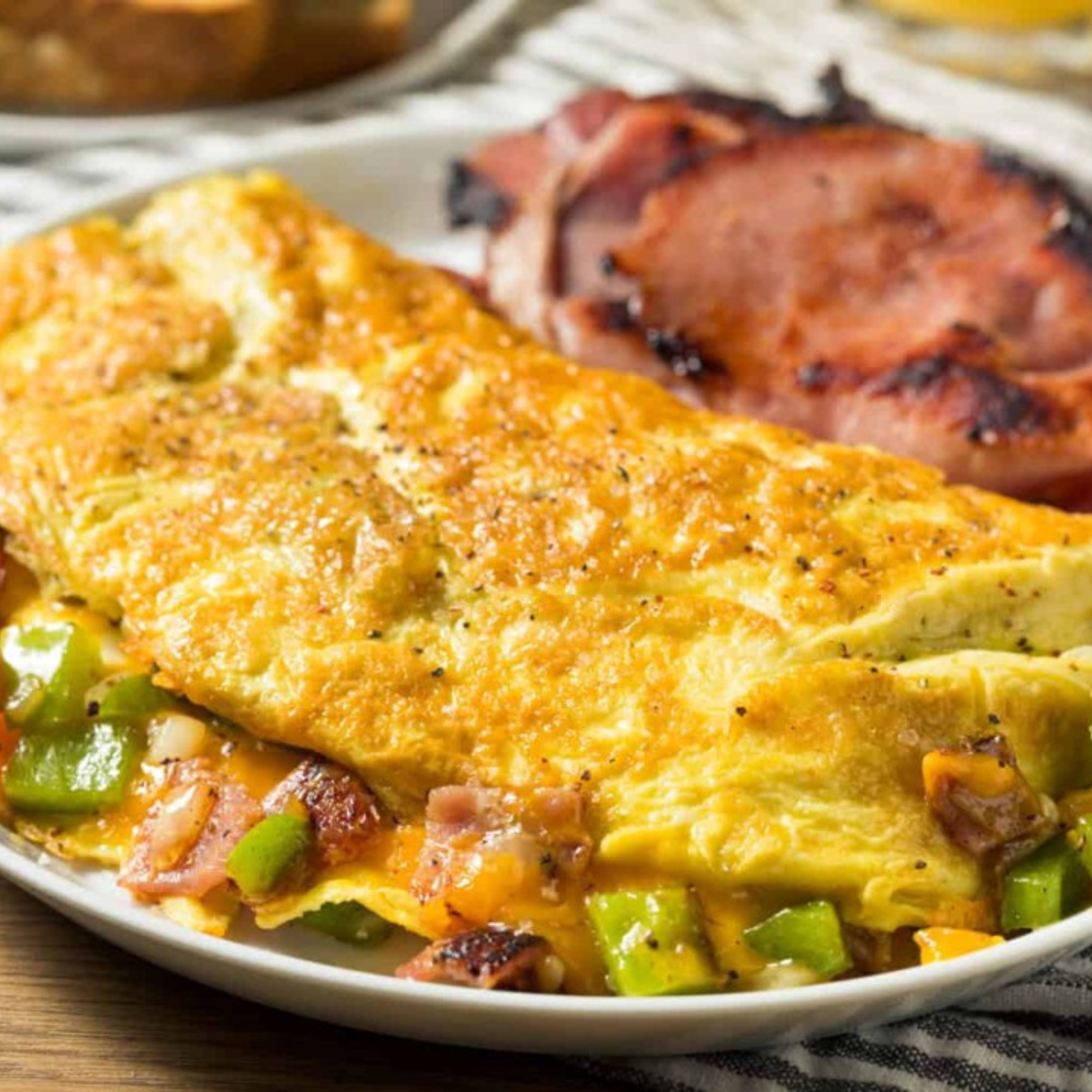 Cheese and Ham Omelets - Quick & Easy Recipe