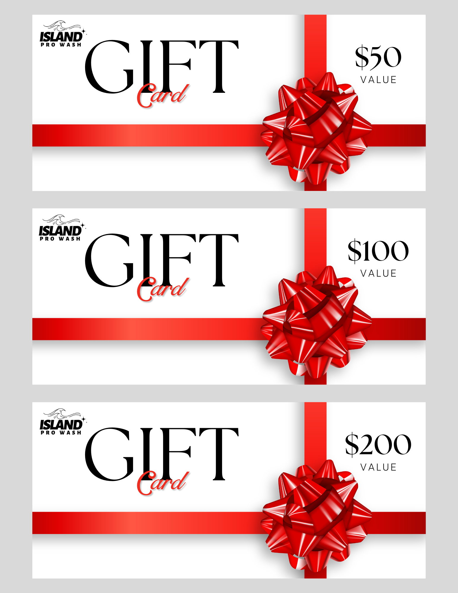 Island Pro Wash Gift Card