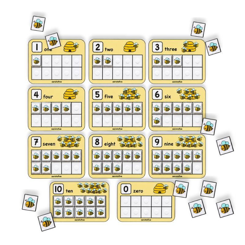 Bees Ten Frame Counting Pack