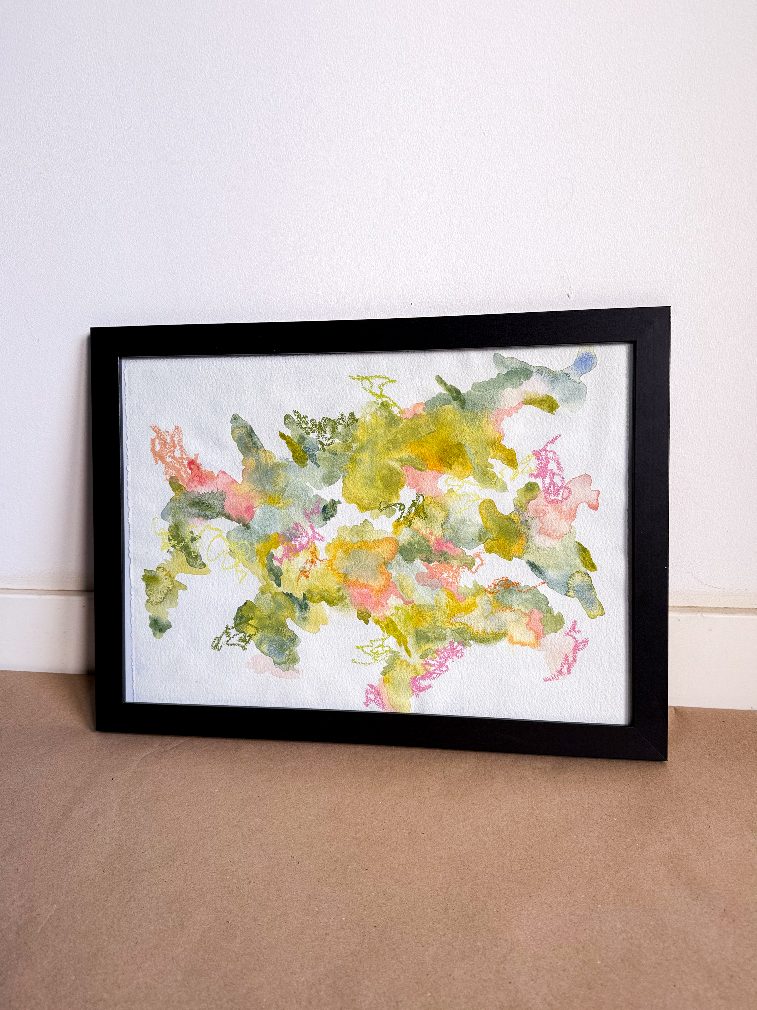 Abstract Acrylic & Oil Crayon Painting