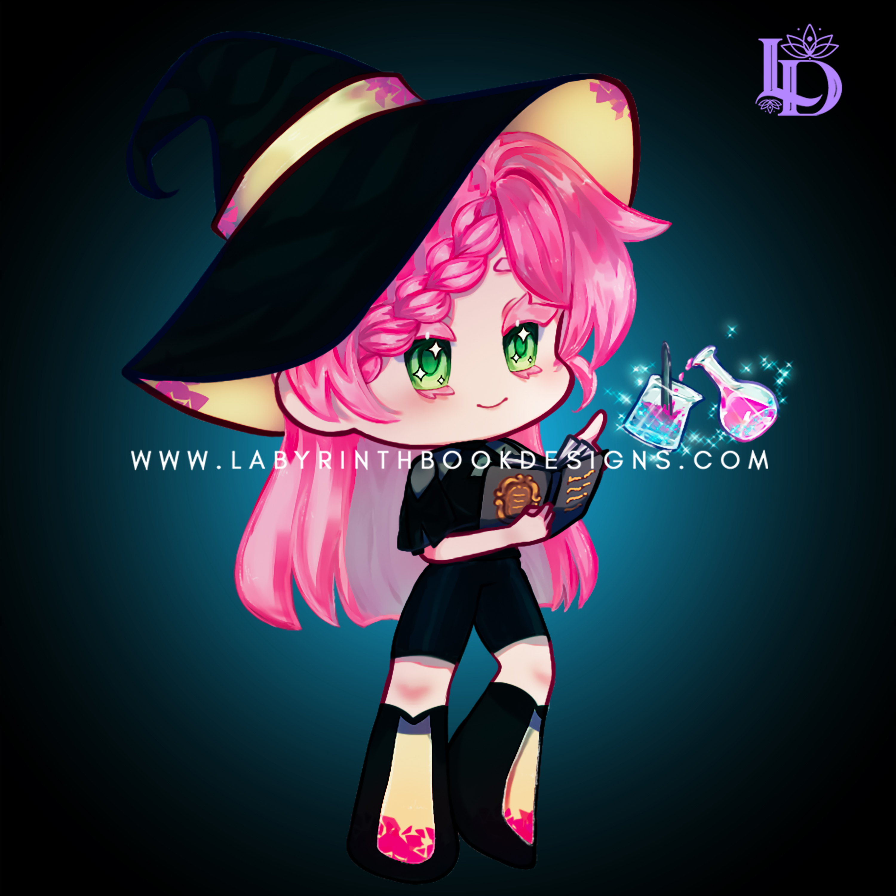 Chibi Art - Pinky Witch
