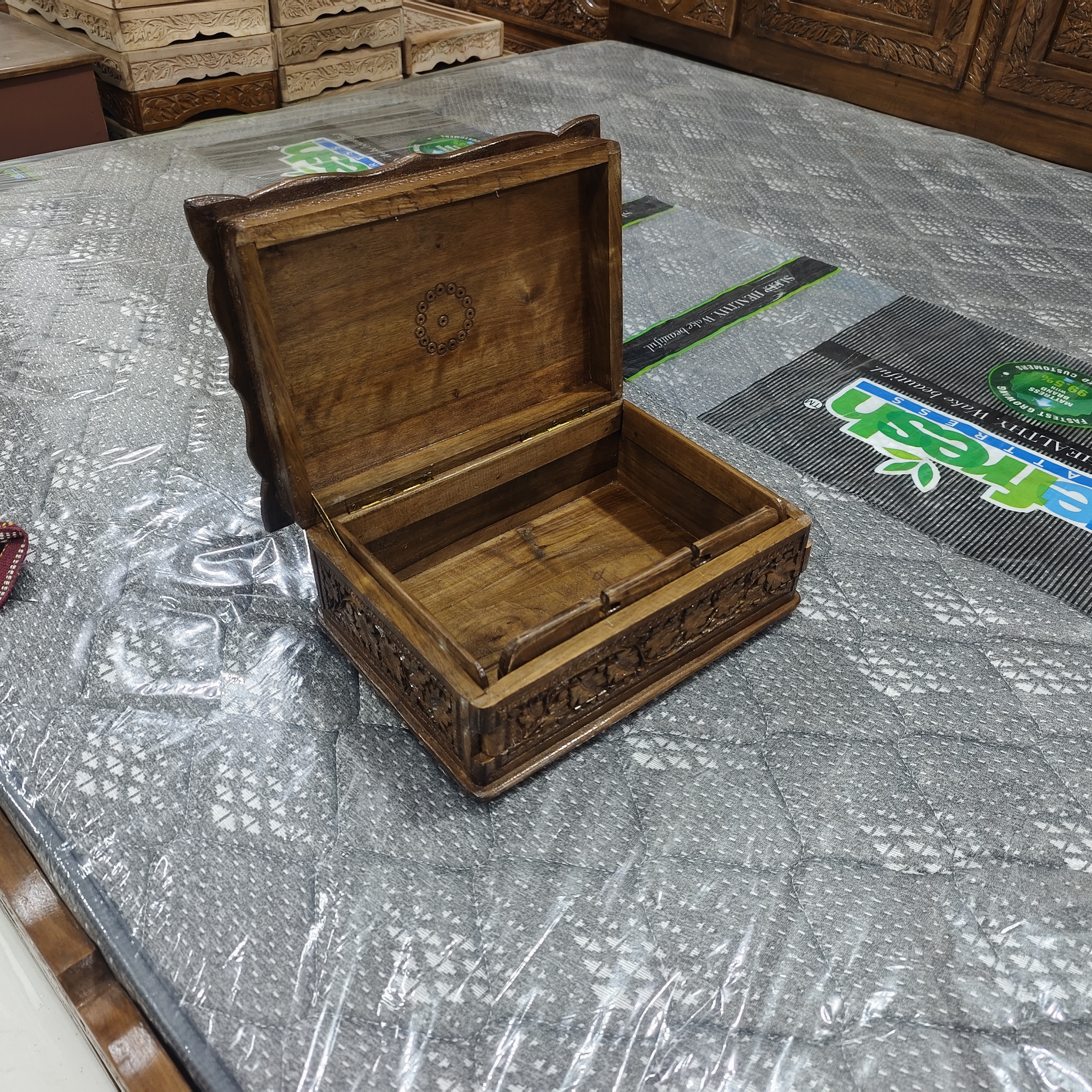 Handcrafted walnut Wooden Book Stand with box