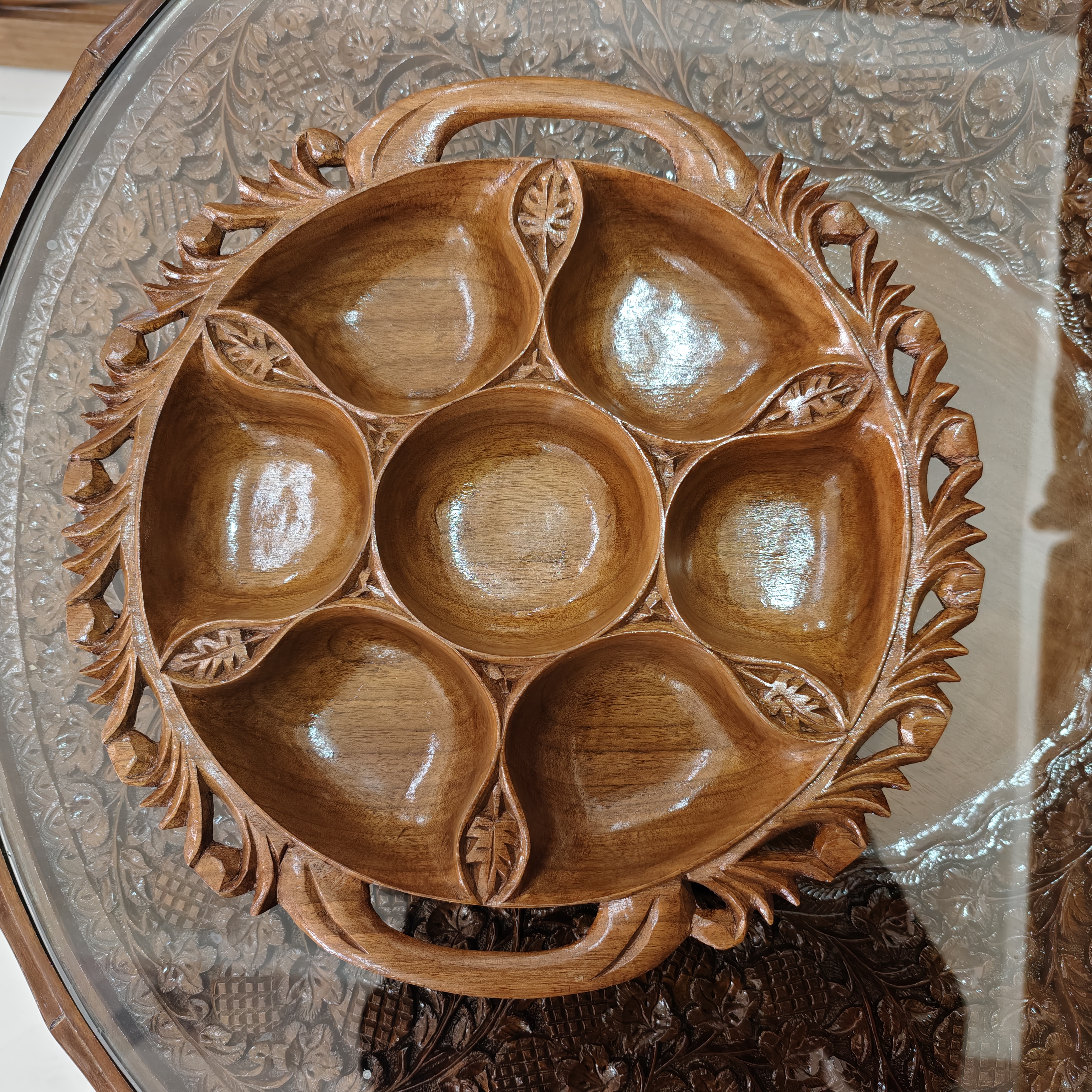 Handcrafted Wooden dryfruit bowl