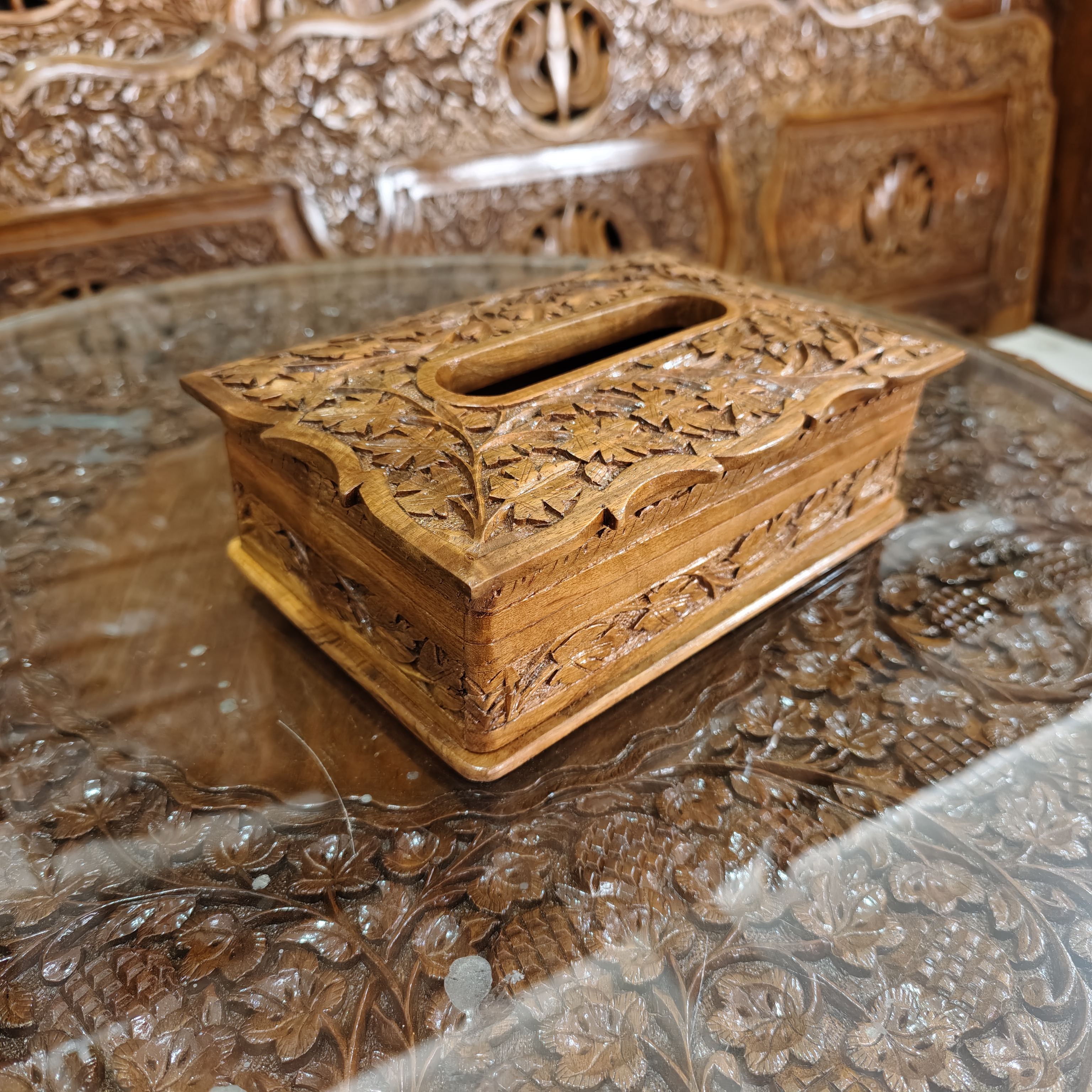 Handcrafted Wooden Tissue Box