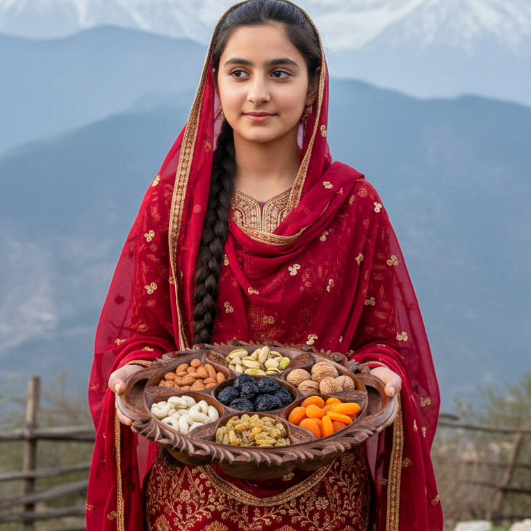 Handcrafted Wooden dryfruit bowl