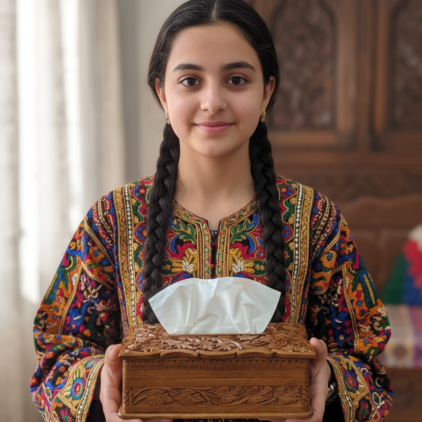Handcrafted Wooden Tissue Box
