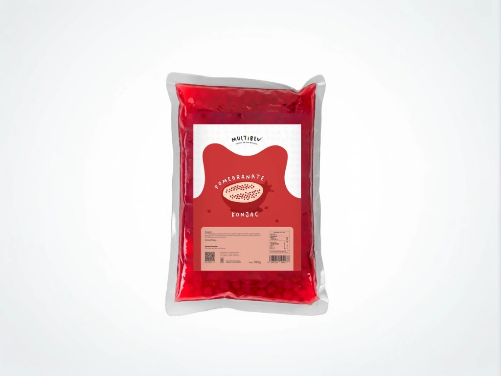 Pomegranate Konjac Jelly Boba Topping Minuman 1Kg