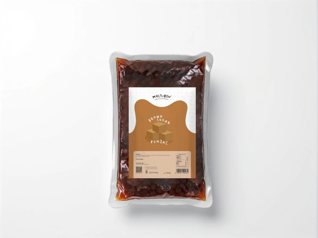 Brown Sugar Konjac Jelly Boba Topping Minuman Gula Aren 1Kg