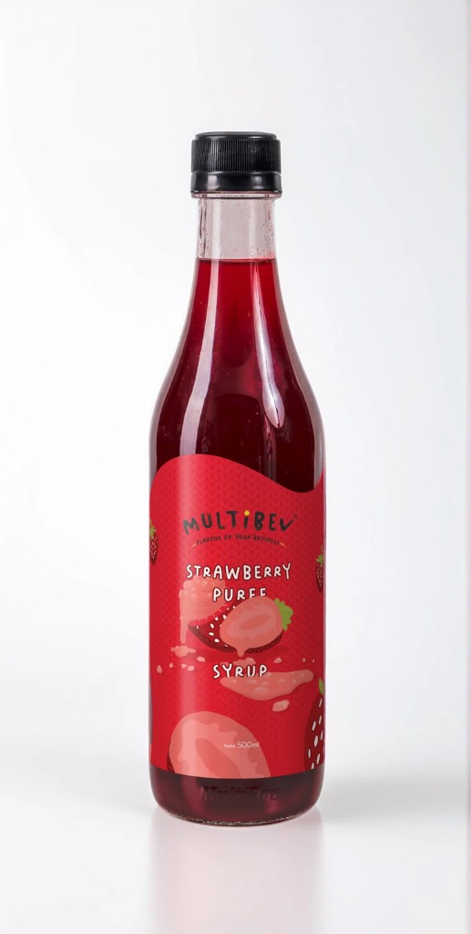 Syrup Strawberry Puree 500 Ml Sauce, saus Strawberi