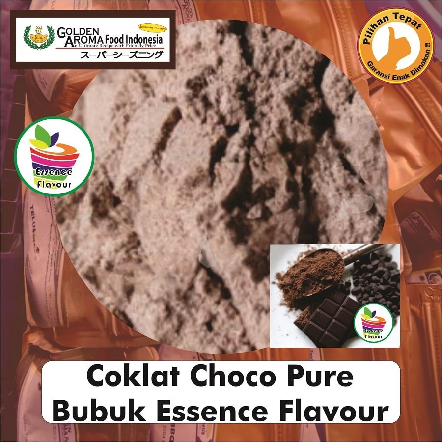 Bubuk Pure Coklat Choco Murni Essence Powder Chocolate Flavour Masak Serbaguna Instan
