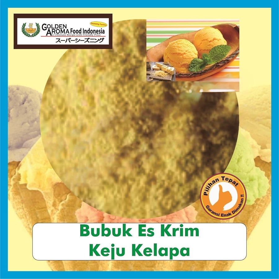 Bubuk Es Krim Keju Kelapa Soft Serve Powder Serbuk Instan Serbaguna Halal