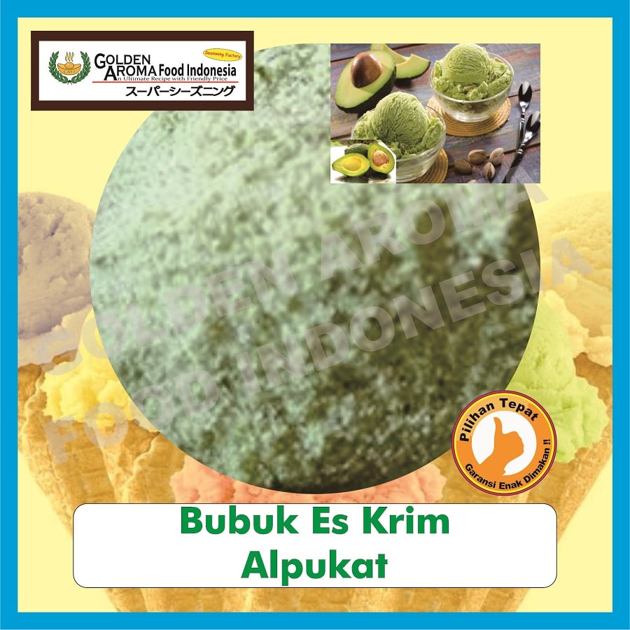 Bubuk Es Krim Alpukat Avocado Soft Serve Powder Bumbu Instan Serbaguna Halal