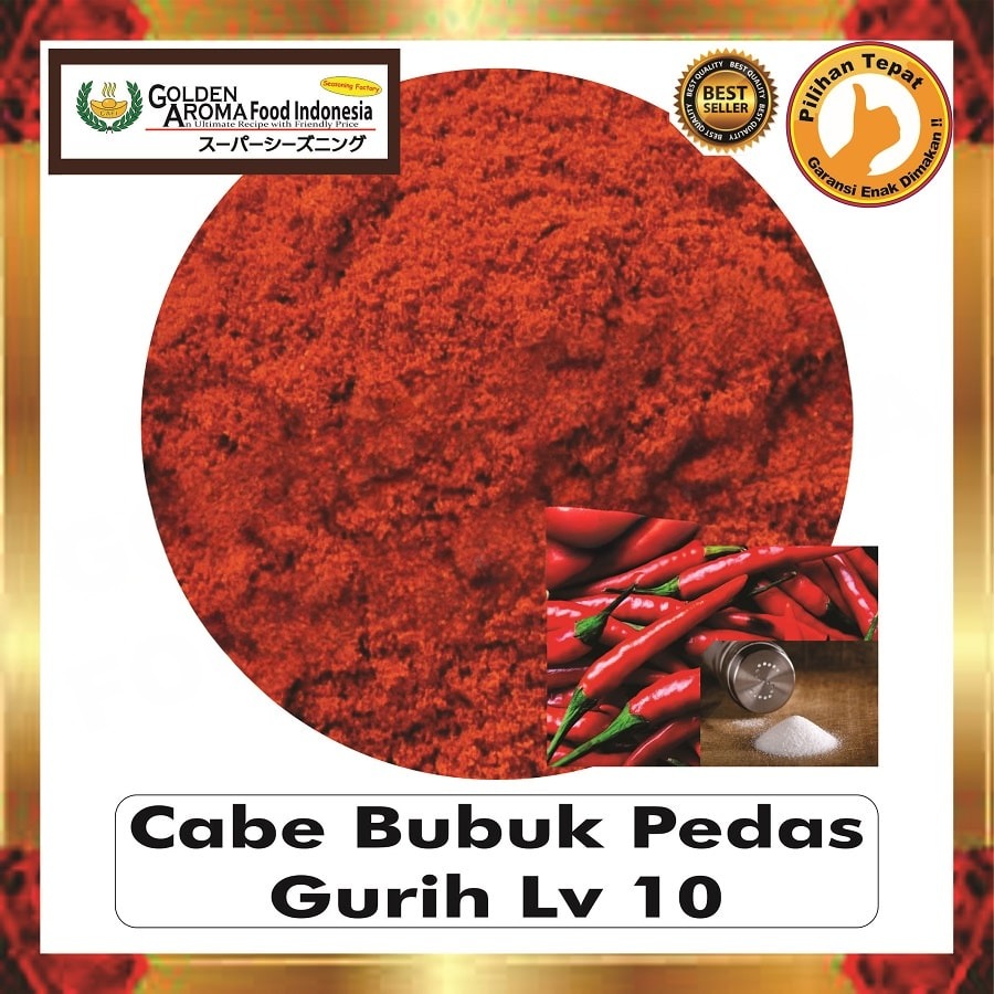 Bubuk Cabe Pedas Gurih Level 10 Bumbu Tabur Chilli Seasoning Powder Halal