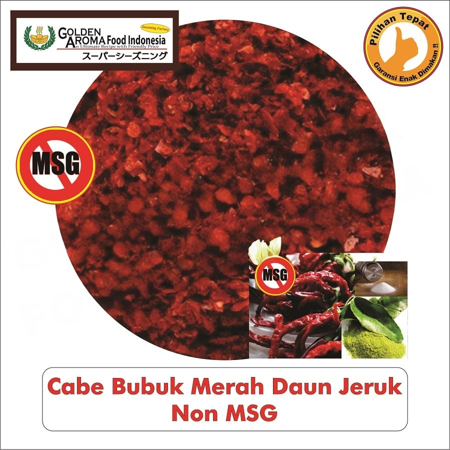 Bubuk Cabe Merah Daun Jeruk Chili Powder Bumbu Masak Kefir Lime Leaves Serbaguna Instan Sebaguna Halal