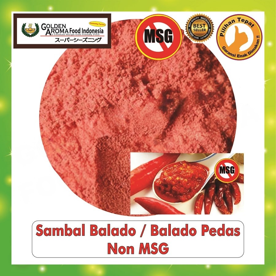 Bubuk Tabur Balado Pedas Seasoning Powder Pedas Bumbu Sambal Balado Masak Instan Sebaguna Halal
