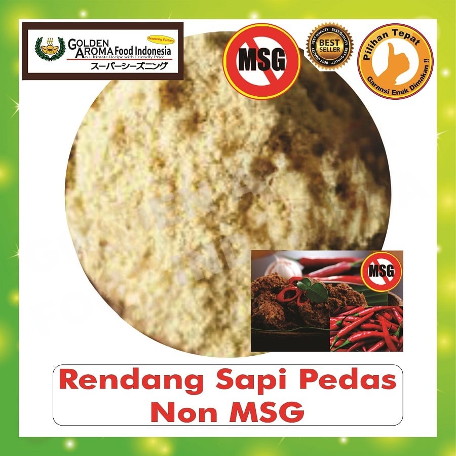 Bubuk Tabur Rendang Sapi Pedas Seasoning Powder Bumbu Instan Serbaguna Halal