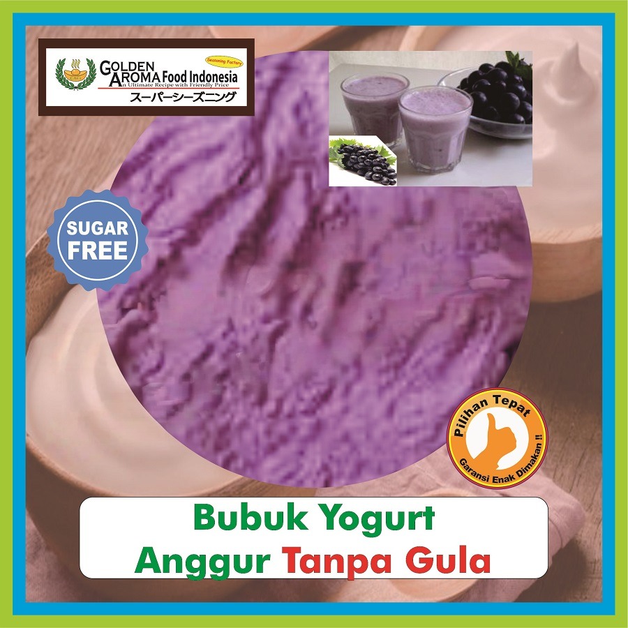 Bubuk Yogurt Angur Drink Powder Yoghurt Grape Serbuk Serbaguna Instan Sebaguna Halal