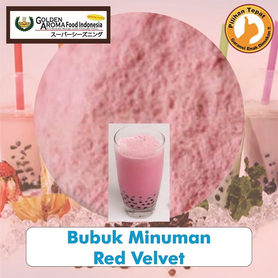 Bubuk Minuman Red Velvet Powder Drink Serbuk Serbaguna Instan Sebaguna Halal