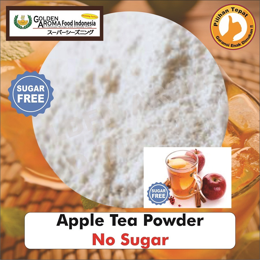 Bubuk Minuman Teh Apel, Apple Tea Powder Drink Serbuk Serbaguna Instan Sebaguna Halal