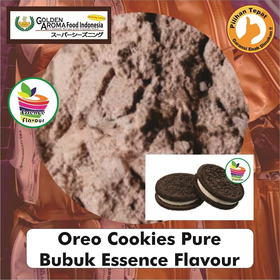 Bubuk Pure Oreo Biskuit Murni Essence Powder Chocolate Cookies Flavour Masak Serbaguna Instan