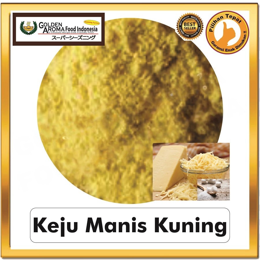 Bubuk Tabur Keju Manis Kuning Seasoning Powder Cheese Bumbu Masak Instan Sebaguna Halal