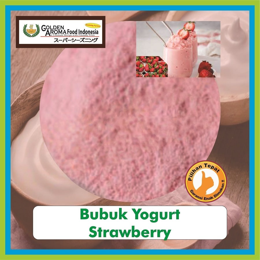Bubuk Yogurt Strawberry Yoghurt Powder Stroberi Serbuk Halal