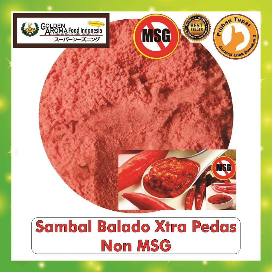 Bubuk Tabur Balado Extra Pedas Seasoning Powder Bumbu Sambal Balado Masak Instan Sebaguna Halal