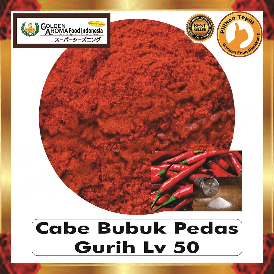 Bubuk Cabe Pedas Gurih Level 50 Chili Powder Bumbu Masak Serbaguna Instan Sebaguna Halal