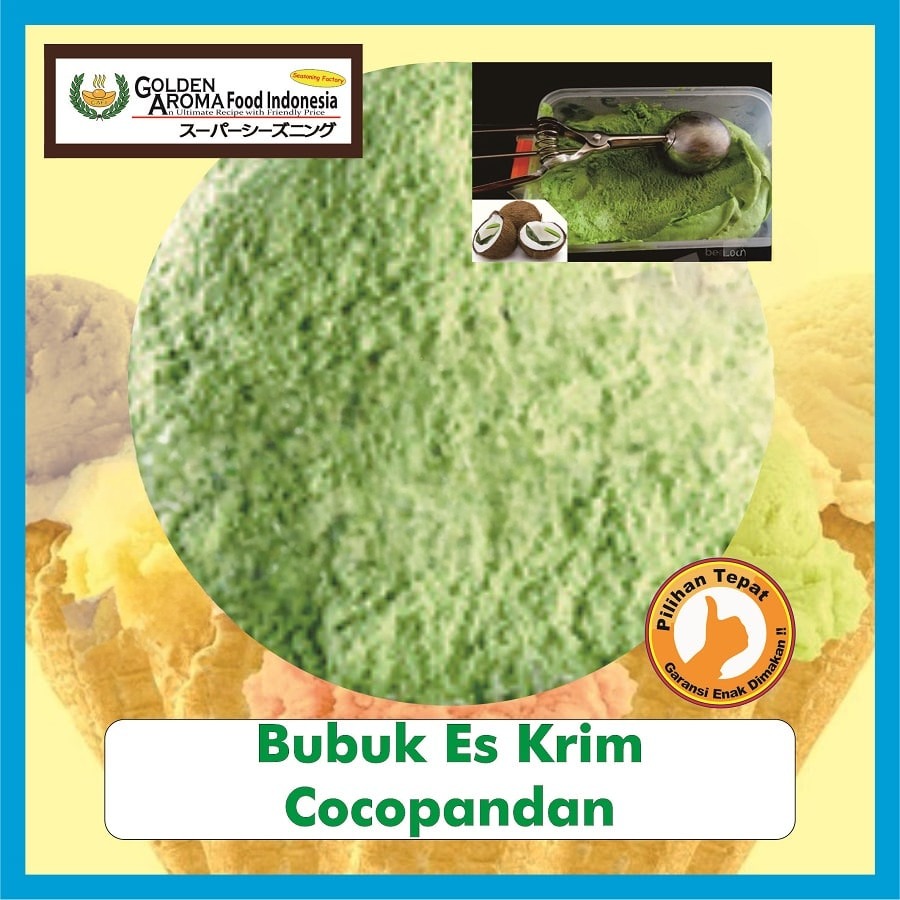 Bubuk Es Krim Cocopandan Ice Cream Premix Powder Serbuk Soft Serve Serbaguna Instan Sebaguna Halal
