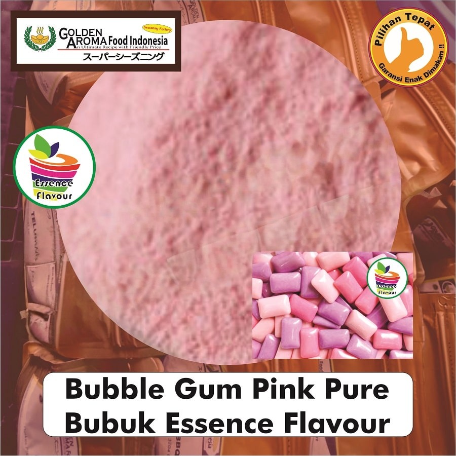 Bubuk Pure Permen Karet Merah Muda Murni Essence Powder Bubble Gum Pink Flavour Masak Serbaguna Instan
