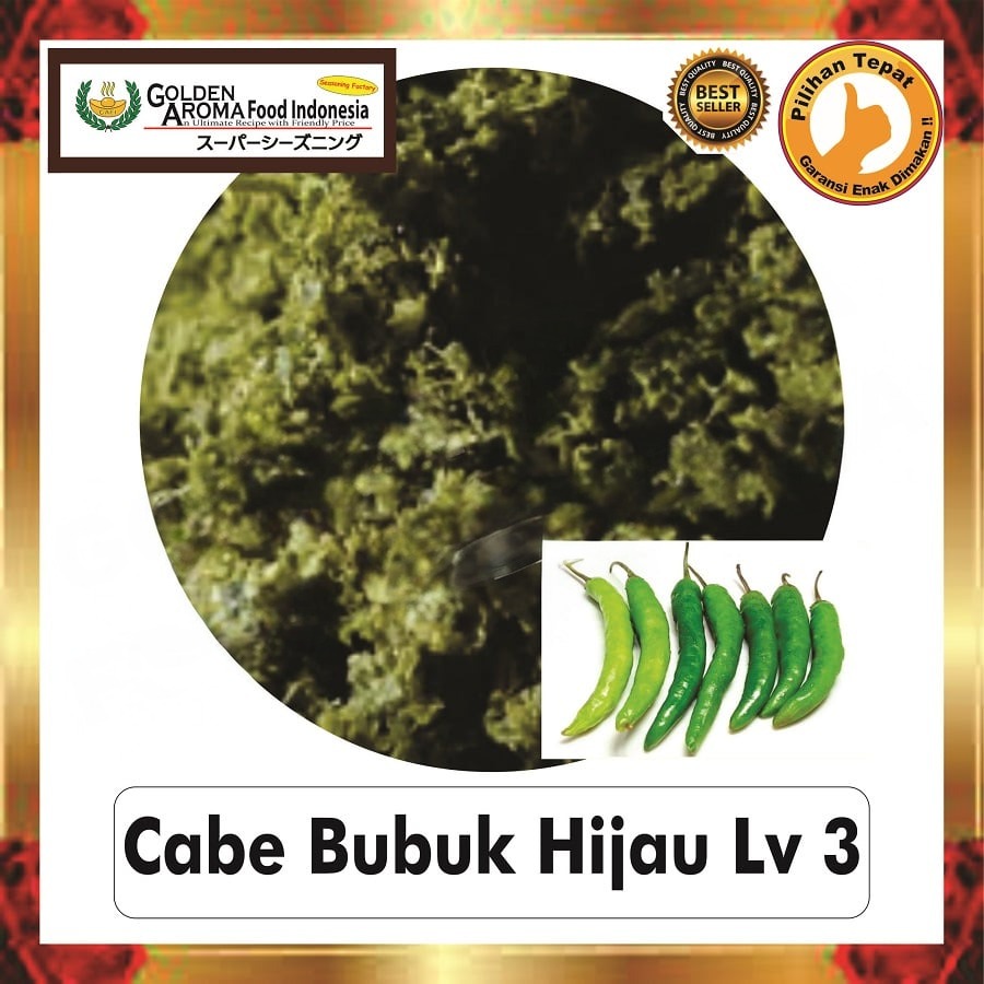 Bubuk Cabe Hijau Level 3 Powder Bumbu Masak Serbaguna Instan Sebaguna Halal