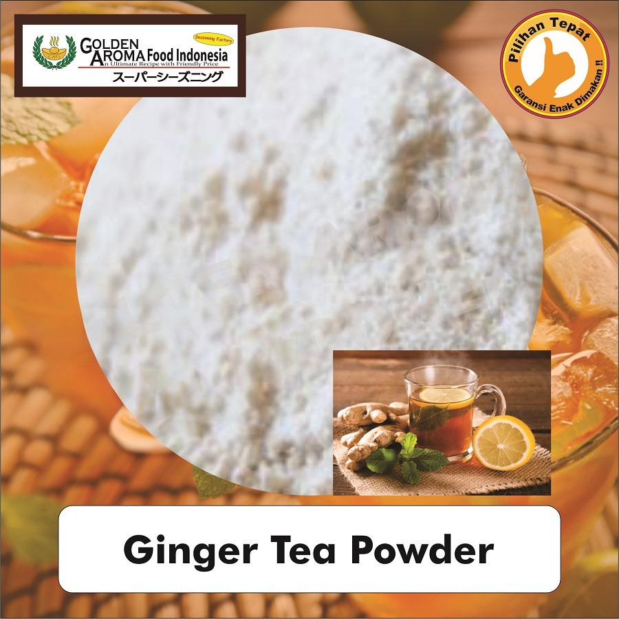 Bubuk Teh Jahe, Ginger Tea Powder Serbuk Minuman Serbaguna Instan Sebaguna Halal
